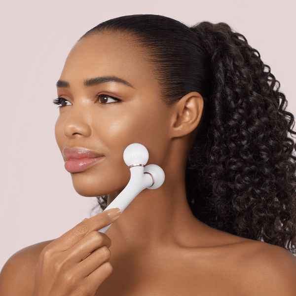 Електронний ультразвуковий ролик для обличчя GESKE Sonic Facial Roller 4в1 starlight HB0176 фото