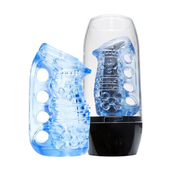 Мастурбатор Fleshlight Fleshskins Grip Blue Ice, надійна фіксація на руці, відмінно для пар та мінет F16623 фото