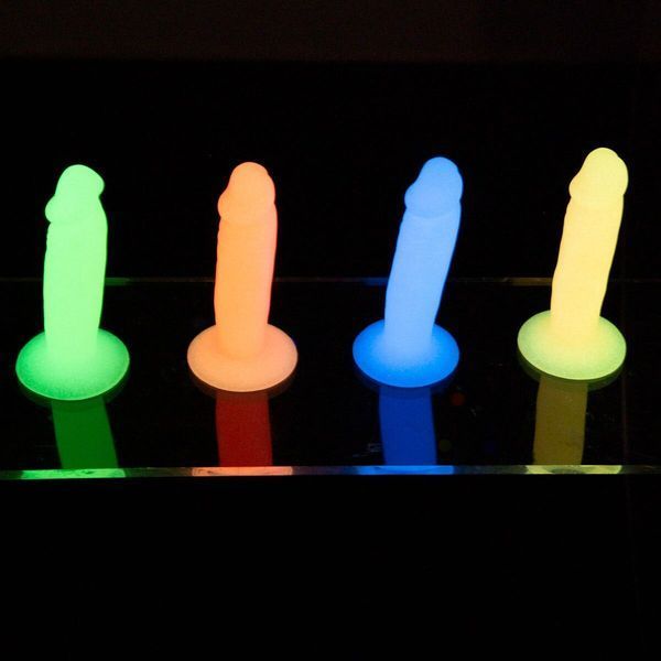 Набір фалоімітаторів ADDICTION Silly Willy Glow in the Dark, 4 кольори, 12 шт, світяться в темряві SX0540 фото