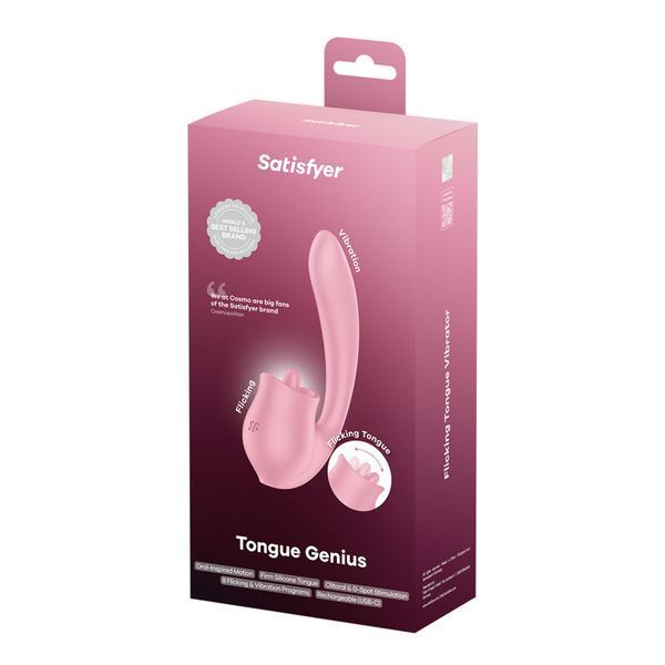 Вагінально-кліторальний вібратор Satisfyer Tongue Genius з язичком SX3852 фото