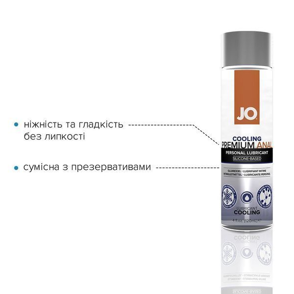 Розпродаж!!! Анальна змазка System JO ANAL PREMIUM &mdash; COOLING (120 мл) (термін 01.2026) SO1784-R фото
