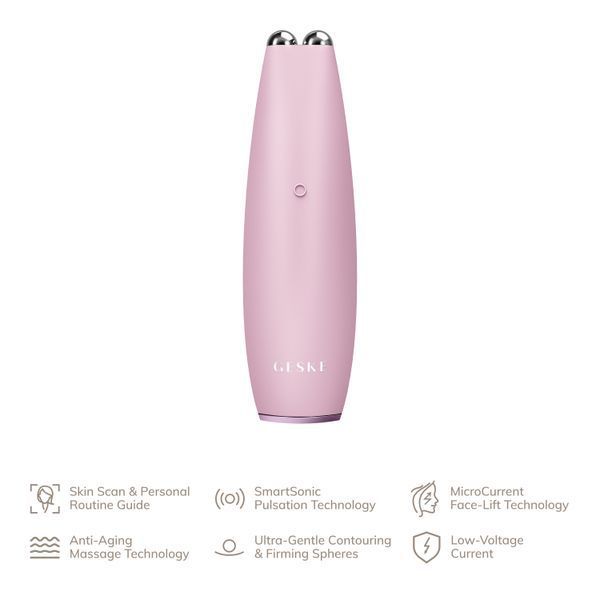 Мікрострумова ручка для підтяжки шкіри обличчя GESKE MicroCurrent Face-Lift Pen 6в1 pink HB0126 фото