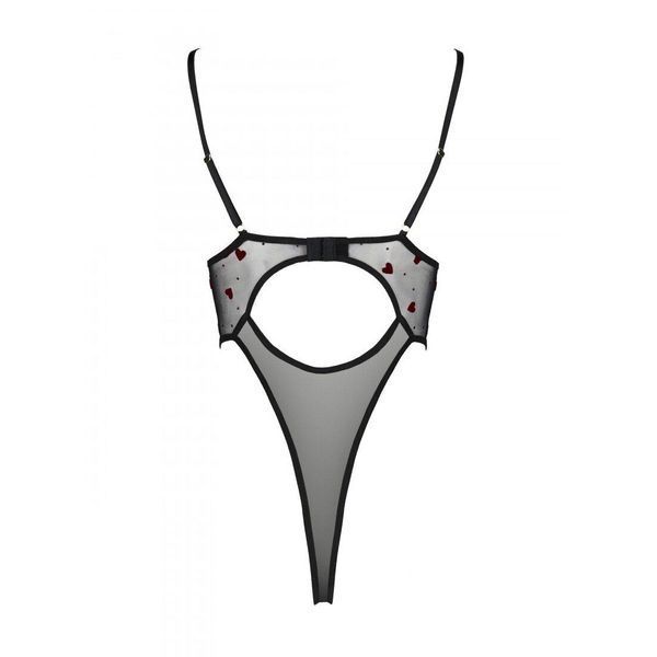 Еротичний боді з малюнком Passion LOVELIA BODY L/XL, black SO4753 фото