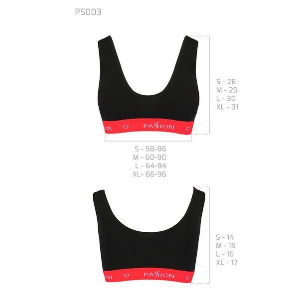Спортивний топ на широких бретелях Passion PS003 TOP M, black SO4212 фото