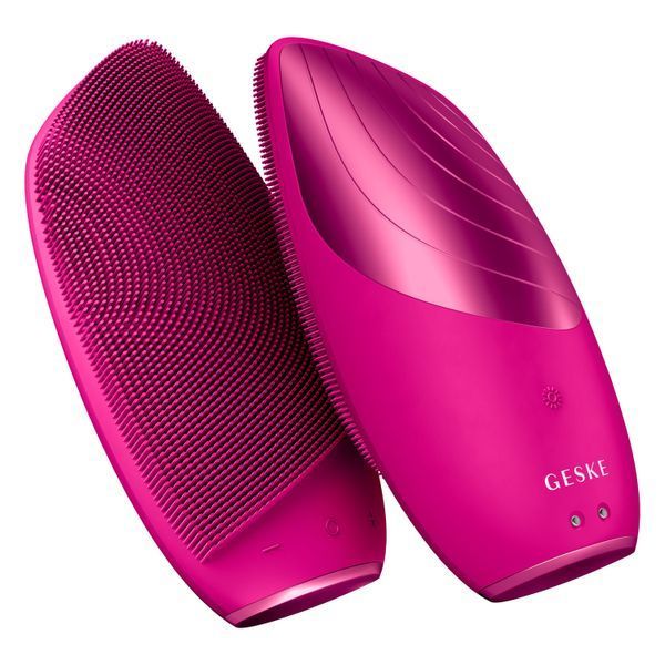 Електронна звукова термо щітка для обличчя GESKE Sonic Thermo Facial Brush 6в1 magenta HB0076 фото