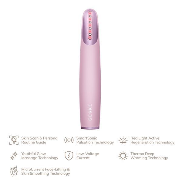 Пристрій для зміцнення і тонізації шкіри обличчя GESKE Skin Firming Wand 7в1 pink HB0432 фото