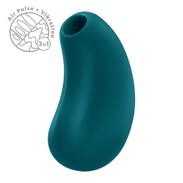 Вакуумний стимулятор з вібрацією Fun Factory Cherie Bottle Green, 11 + 12 режимів роботи, перезаряджуваний SX3304 фото