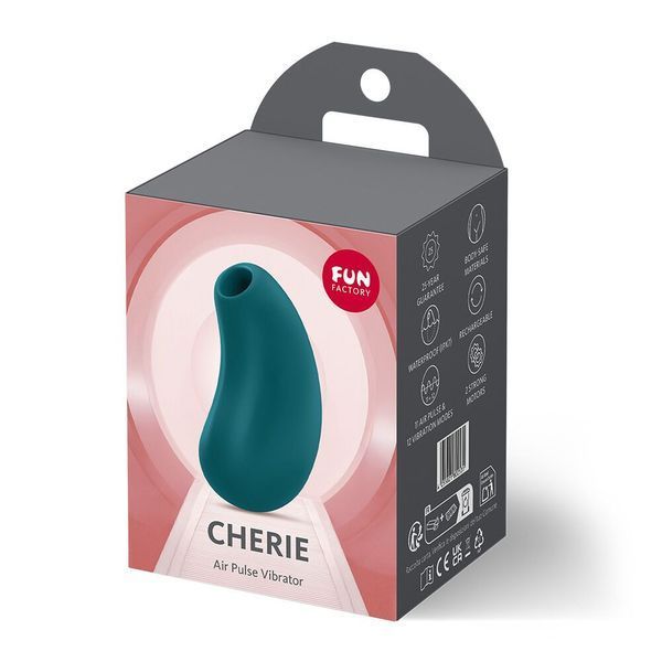 Вакуумний стимулятор з вібрацією Fun Factory Cherie Bottle Green, 11 + 12 режимів роботи, перезаряджуваний SX3304 фото