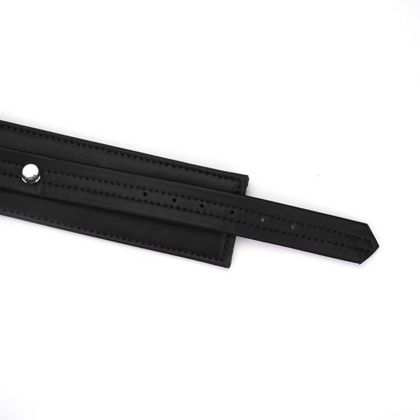 Поножі Liebe Seele Black Organosilicon Anklecuffs, екошкіра SO9486 фото