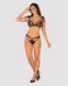 Напівпрозорий еротичний комплект Obsessive Obsessivia 2-pcs set black L/XL, бюстгальтер та трусики SO7298 фото 3
