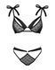 Напівпрозорий еротичний комплект Obsessive Obsessivia 2-pcs set black L/XL, бюстгальтер та трусики SO7298 фото 5