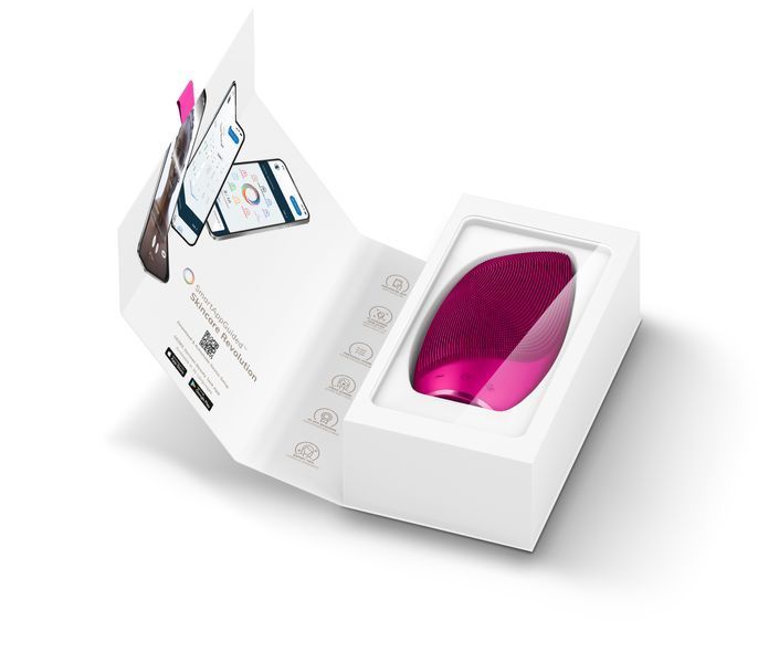 Електронна звукова термо щітка для обличчя GESKE Sonic Thermo Facial Brush 6в1 magenta HB0076 фото