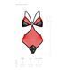 Напівпрозоре боді з мереживом Passion PEONIA BODY XXL/XXXL red SO8462 фото 5