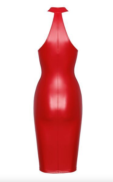 Сукня Noir Handmade F354 Red powerwetlook dress - M SX2105 фото