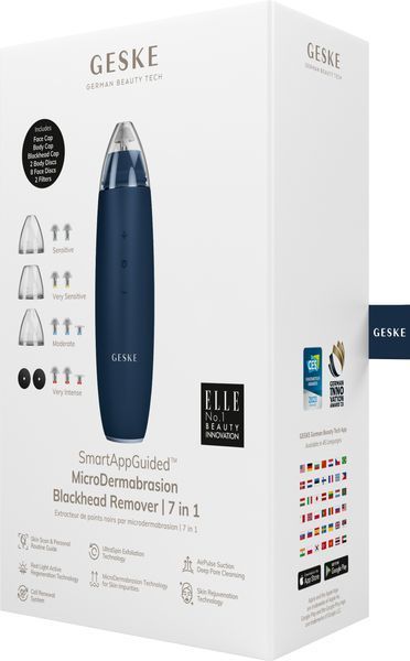 Мікродермабразійний пристрій для видалення чорних цяток GESKE MicroDermabrasion Blackhead Remover 7в1 midnight HB0570 фото