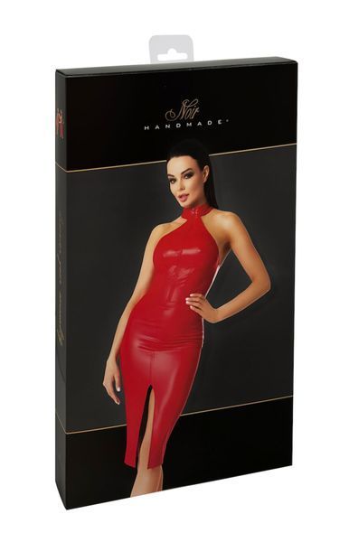 Сукня Noir Handmade F354 Red powerwetlook dress - M SX2105 фото