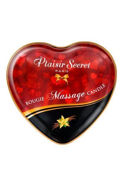 Розпродаж!!! Масажна свічка-серце Plaisirs Secrets Vanilla (35 мл) (термін 04.2026) SO1865-R фото
