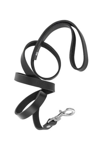 Повідець з натуральної шкіри Fetish Tentation Premium Patent leather chocker and leash SX1098 фото