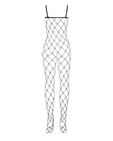 Бодістокінг з великим вічком і відкритими грудьми Obsessive Bodystocking N102 S/M/L, чорний SO7251 фото