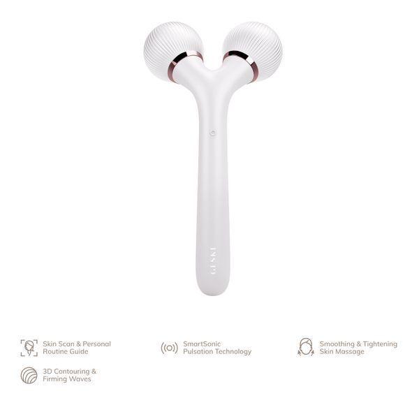 Електронний ультразвуковий ролик для обличчя та тіла GESKE Sonic Facial&Body Roller 4в1 starlight HB0032 фото