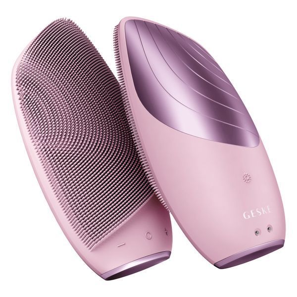Електронна звукова термо щітка для обличчя GESKE Sonic Thermo Facial Brush 6в1 pink HB0082 фото