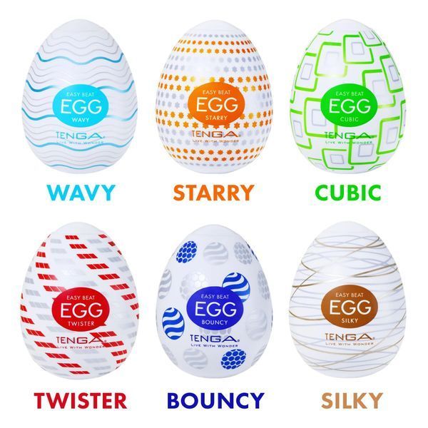 Набір мастурбаторів-яєць Tenga Egg Standard 3 Pack 1 (Wavy, Starry, Cubic) SX4023 фото