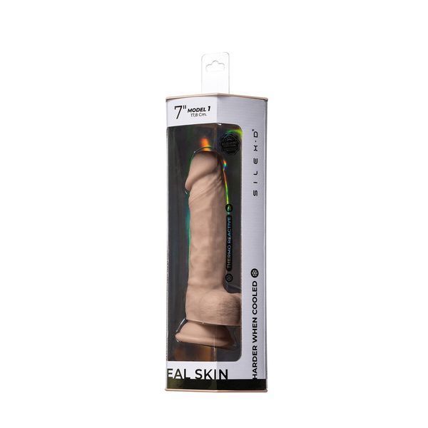 Фалоімітатор SilexD Johnny Real Skin Flesh MODEL 1, суперреалістичний, на присосці, діаметр 3,8 см SX1286 фото