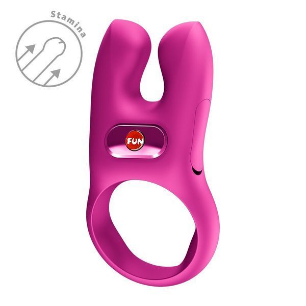 Ерекційне віброкільце з подвійною стимуляцією клітора Fun Factory NŌS CLASSIC Magenta, 2 мотори SX3697 фото