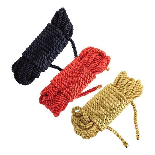 Мотузка для шибарі LOCKINK SEVANDA Shibari Pratice Rope, чорна, 8 м, нейлон+бавовна SX0880 фото