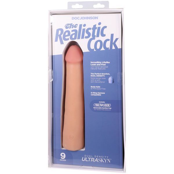 Фалоімітатор Doc Johnson The Realistic Cock ULTRASKYN - 9 Inch Vanilla SX4473 фото