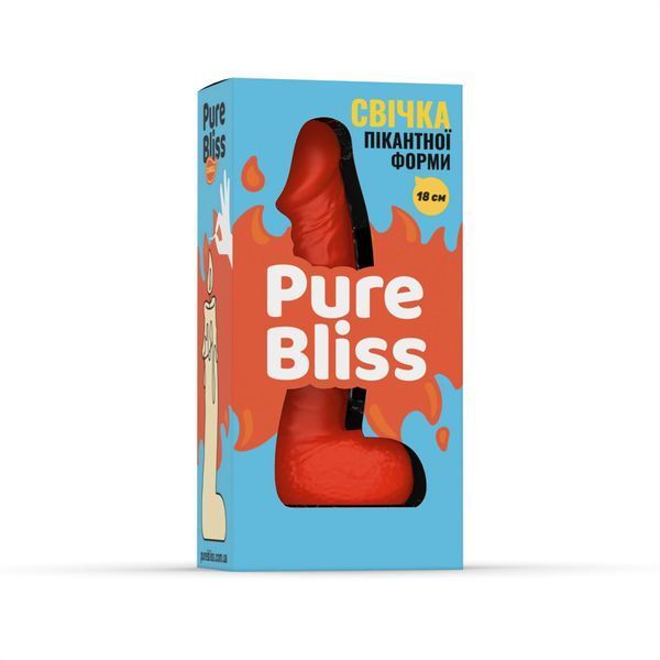 Свічка у вигляді члена Pure Bliss BIG Orange 18 см SX1653 фото