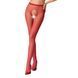 Сітчасті колготки-бодістокінги Passion S019 One Size, Red, імітація трусиків, відкритий доступ PSS019R фото 1