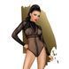 Боді Penthouse Spicy Whisper S/L Black, імітація топу з довгими рукавами, закрите декольте SO6427 фото 1
