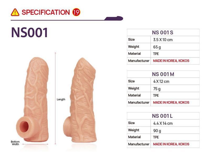 Насадка на член Kokos Nude Sleeve NS 001 S SX4624 фото