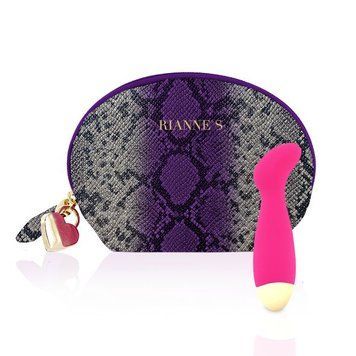 Вібратор для точки G Rianne S: Boa Mini Pink, 10 режимів роботи, медичний силікон, косметичка-чохол SO3887 фото