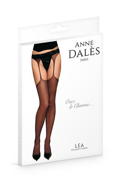 Панчохи з поясом Anne De Ales LEA T1 Black, відмінно для pinup стилю SO1909 фото