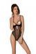 Еротичне боді Passion MARINA BODY, XXL/XXXL, black, з відкритими чашками SO9719 фото 1