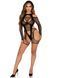 Бодістокінг Leg Avenue Fishnet Garter Harness and Teddy One Size Black SX2771 фото 4