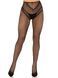 Стрип-колготки Leg Avenue Crotchless Net Tights with Heart Backseam, One Size, чорні, з доступом SX1051 фото 4