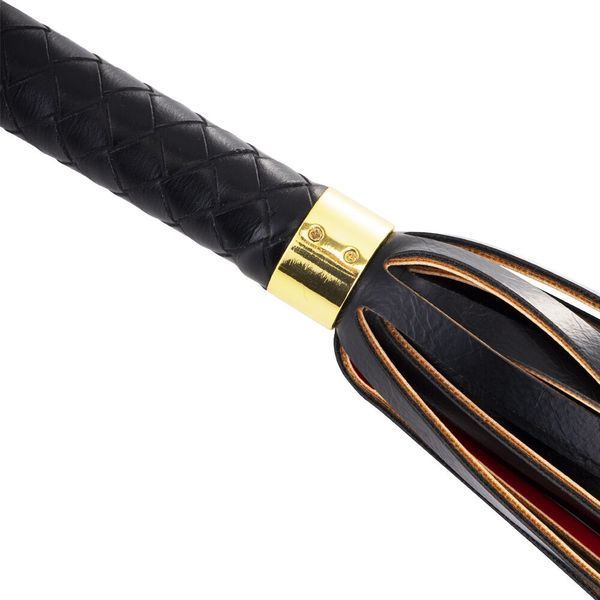 Флогер LOCKINK SEVANDA Red & Black Braided Tail Flogger, червоно-чорний, хвости з вузликами SX0876 фото