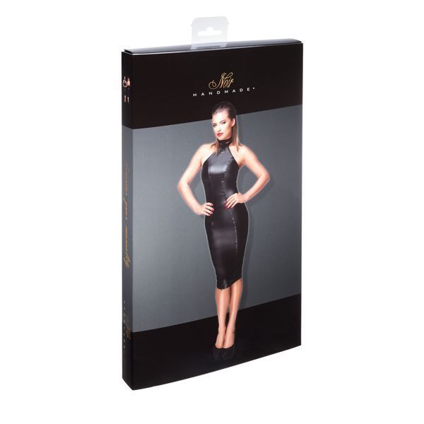 Сукня-олівець з мокрим ефектом Noir Handmade F160 Powerwetlook pencil dress, XL SX0038 фото