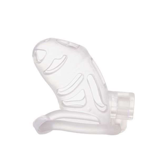 Клітка для пеніса LOCKINK SEVANDA Plastic Penis Chastity Cage, прозора, 3 кільця різних розмірів SX0871 фото