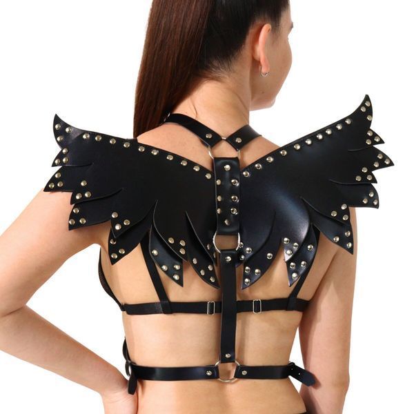 Жіноча портупея Art of Sex - Wings чорна L-2XL, екошкіра SX2250 фото