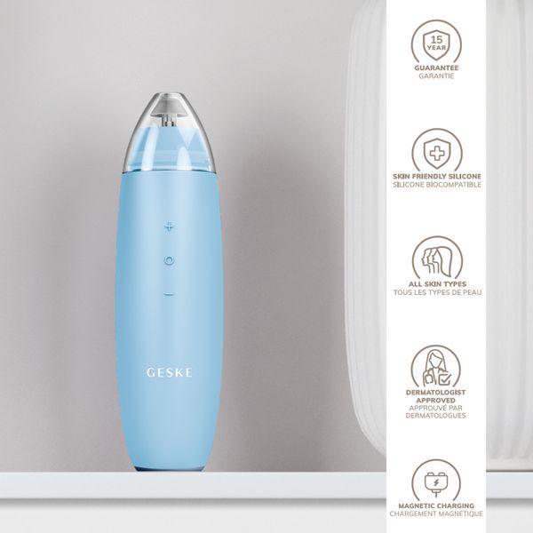 Мікродермабразійний пристрій для видалення чорних цяток GESKE MicroDermabrasion Blackhead Remover 7в1 aquamarine HB0565 фото