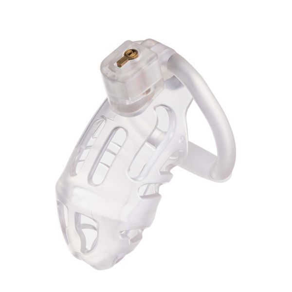 Клітка для пеніса LOCKINK SEVANDA Plastic Penis Chastity Cage, прозора, 3 кільця різних розмірів SX0871 фото