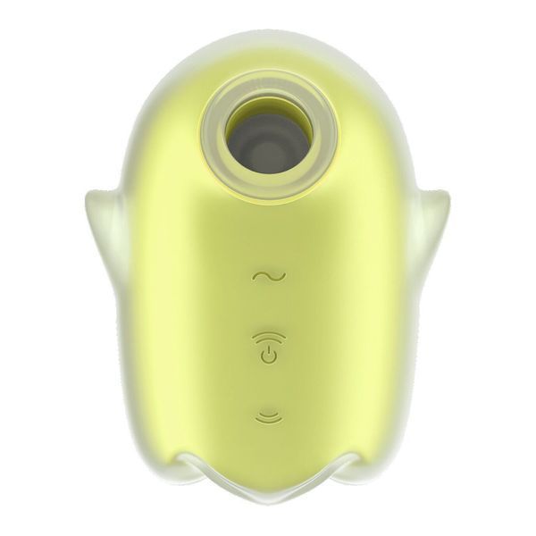 Вакуумний кліторальний стимулятор з вібрацією Satisfyer Glowing Ghost Yellow, світиться в темряві SX0543 фото