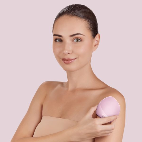Ультразвукова щітка для тіла та інтенсивний пілінг GESKE Sonic Body Brush&Intensive Exfoliator 7в1 pink HB0357 фото