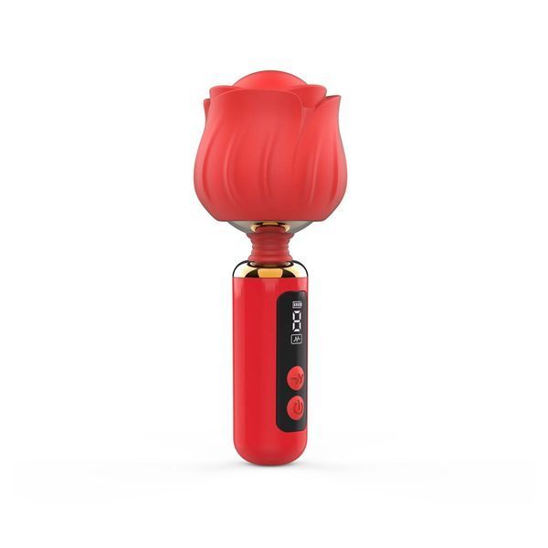 Вібромасажер Loviss Rose Mini Massage Wand Vibrator, головка у вигляді троянди, 9 режимів SX3994 фото