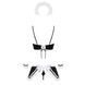 Атласний еротичний костюм покоївки Obsessive Maid set S/M, black, 5 предметів SO7715 фото 6