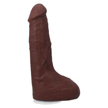 Фалоімітатор, що кінчає Doc Johnson The Realistic Cock ULTRASKYN - Squirting 9,5 Inch Chocolate SX4470 фото